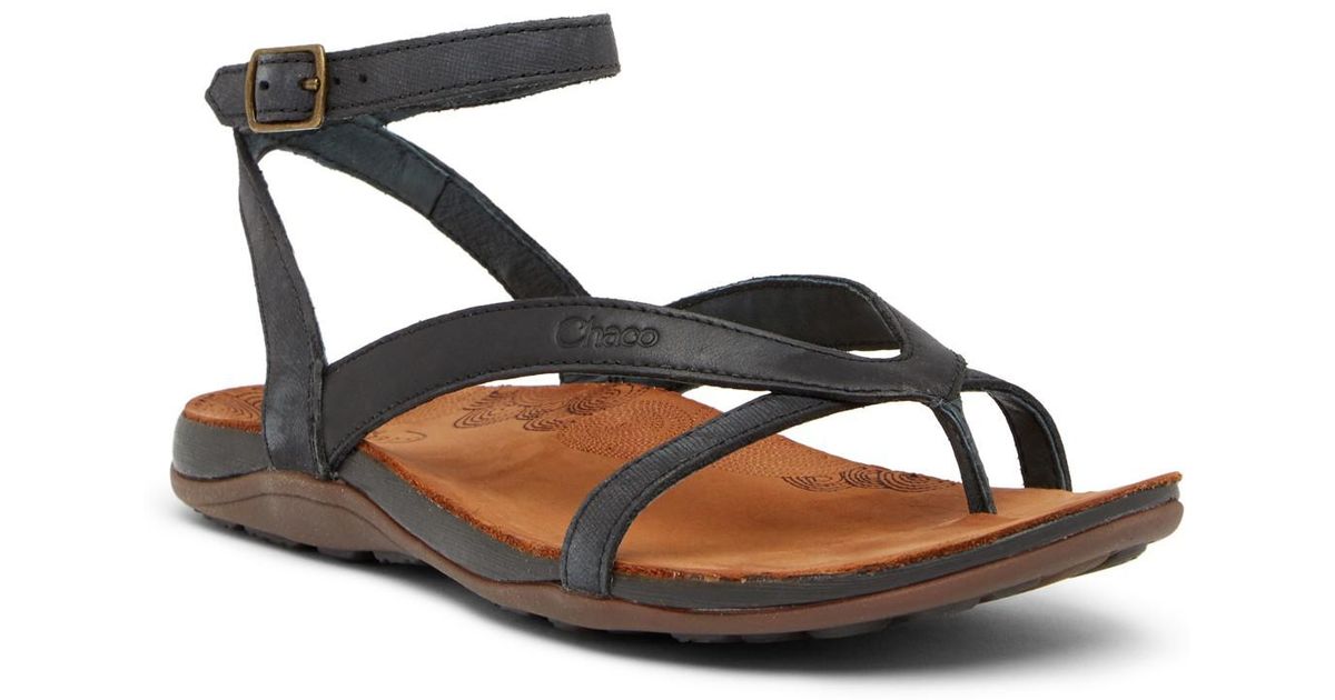 black leather chacos