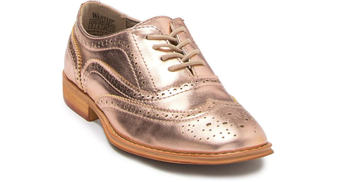 wanted babe womens wingtip shoes
