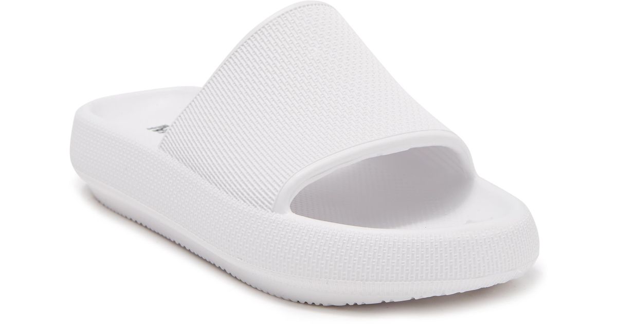MIA Lexa Platform Slide Sandal In White At Nordstrom Rack | Lyst