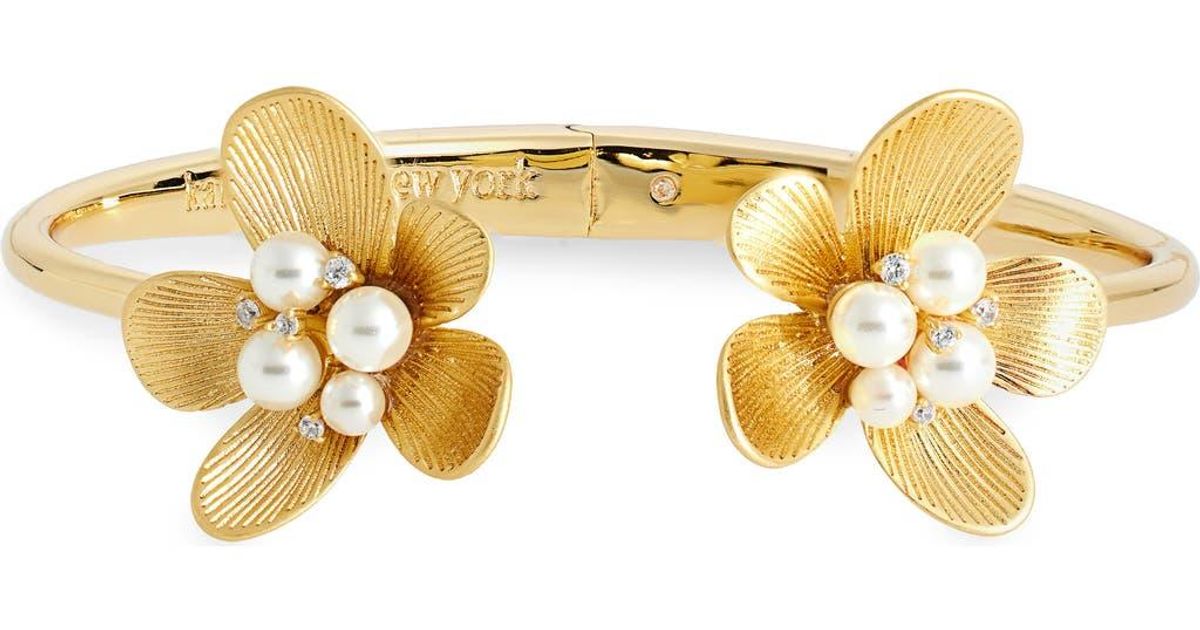 【おしゃれ】 KATE SPADE garden party cuff ブレスレット Kate Spade Garden Party Cuff Bracelet in Metallic | Lyst