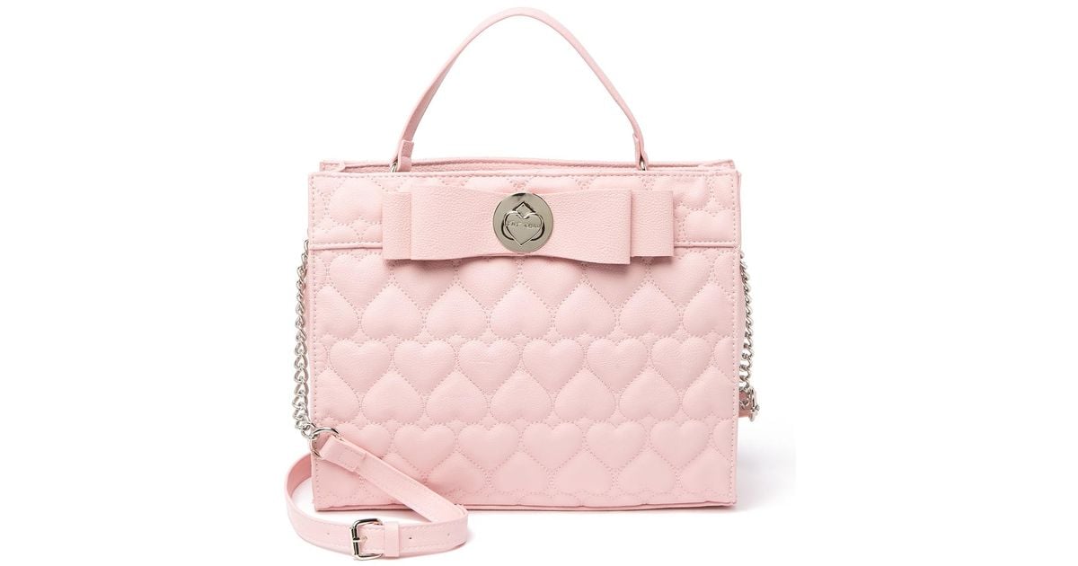 Luv Betsey by Betsey Johnson Women's Naomi Quilted Triple Compartment  Satchel, Lavender - Walmart.com