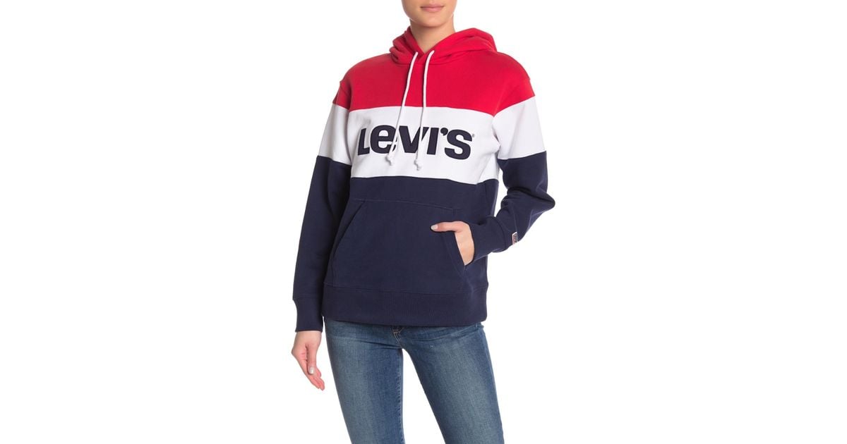 levi's colorblock sport hoodie