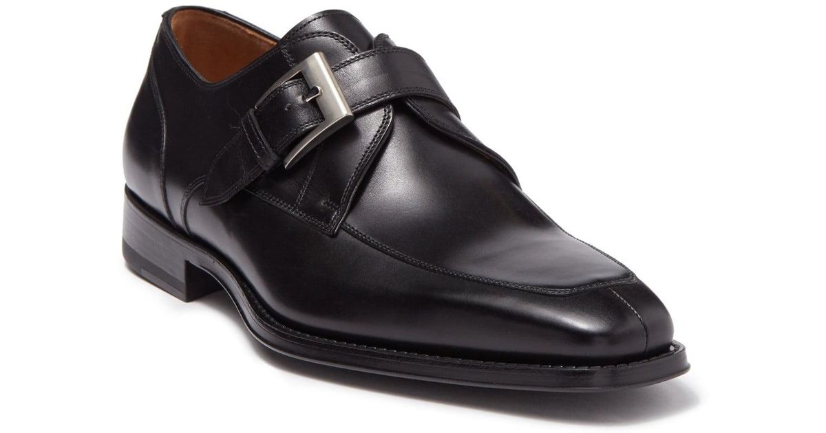 Magnanni Mauricio Leather Monk Strap Loafer in Black for Men | Lyst