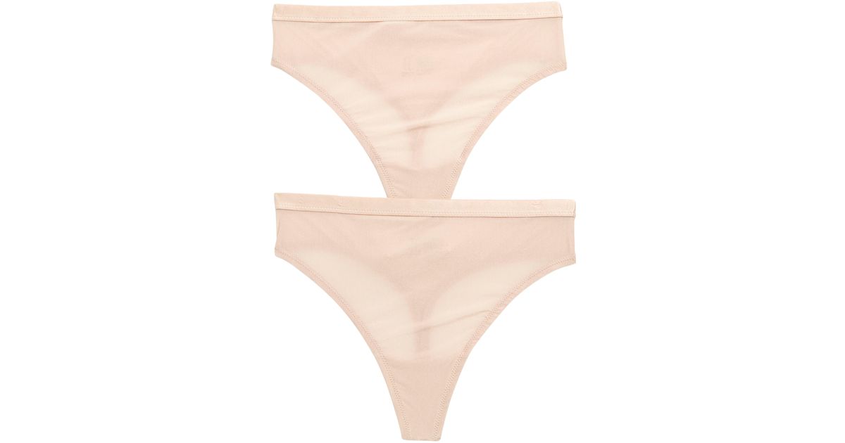 Tc Fine Intimates Glowgirl Assorted Thong in Natural Lyst