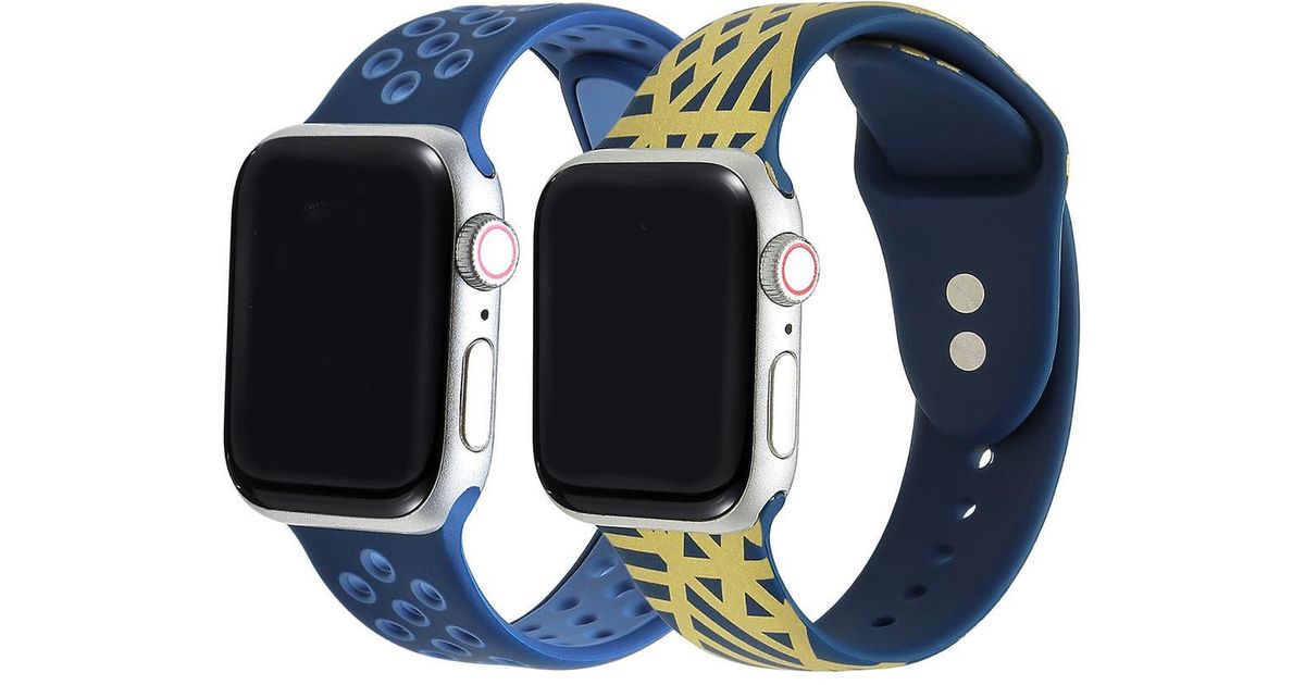 The Posh Tech 2-Pack Silicone Apple Watch Watchbands in Blue | Lyst