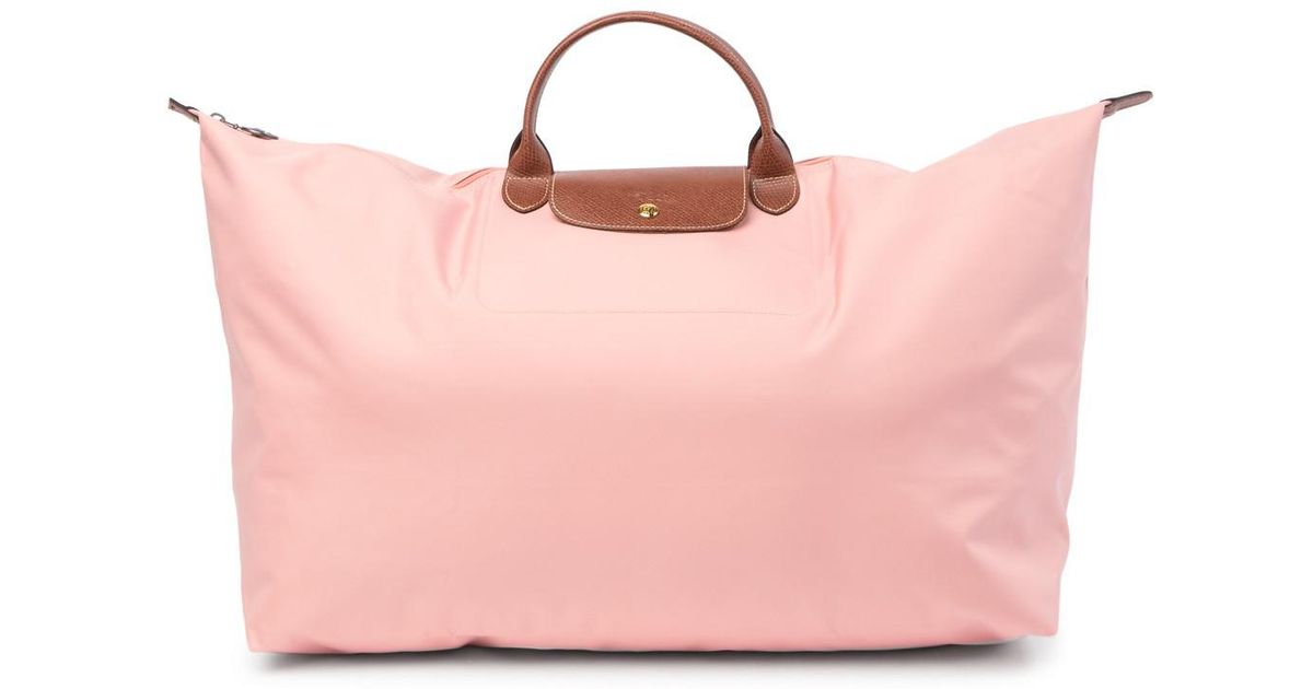 LONGCHAMP Le Pliage Pink Nylon Canvas XL Shoulder Handle Bag Tote -  19" x 14"