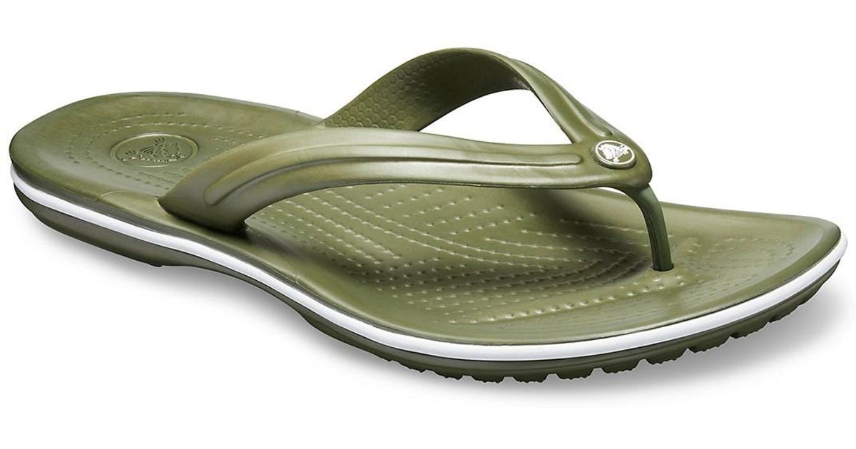 Crocs™ Crocband Flip Flop in Army Green/White (Green) for Men Lyst