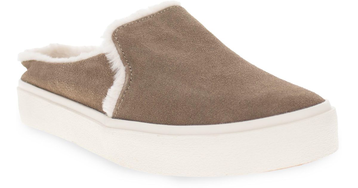 Staheekum Cozy Camp Faux Fur Lined Mule Sneaker In Stone At Nordstrom