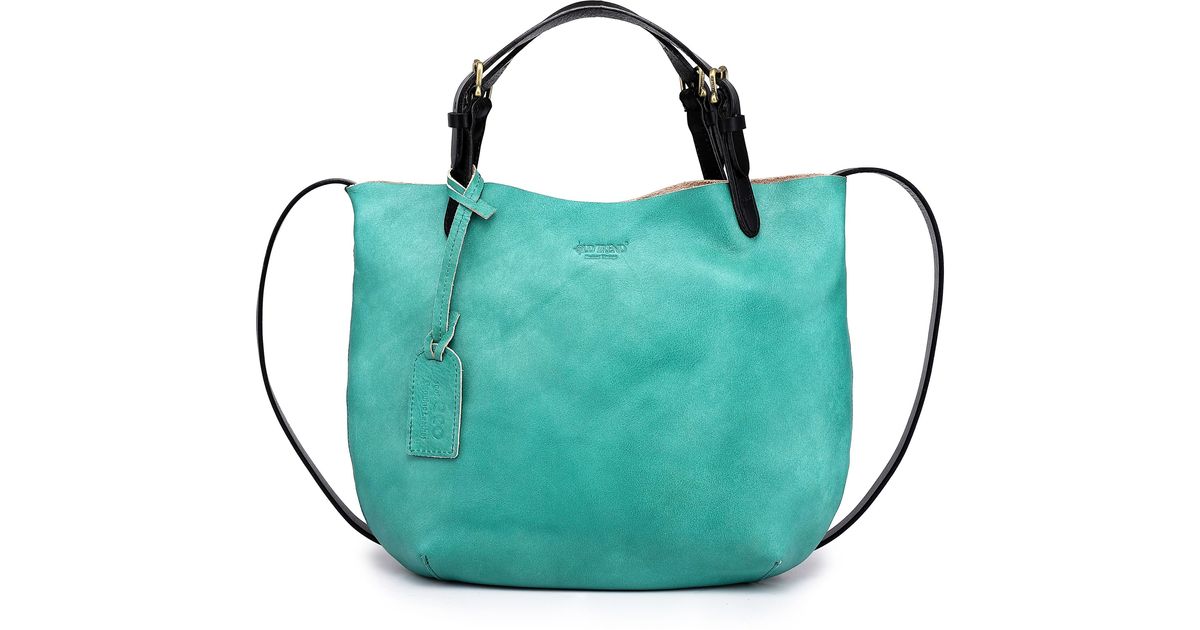 Old Trend Dip Dye Leather Mini Tote Bag in Blue Lyst