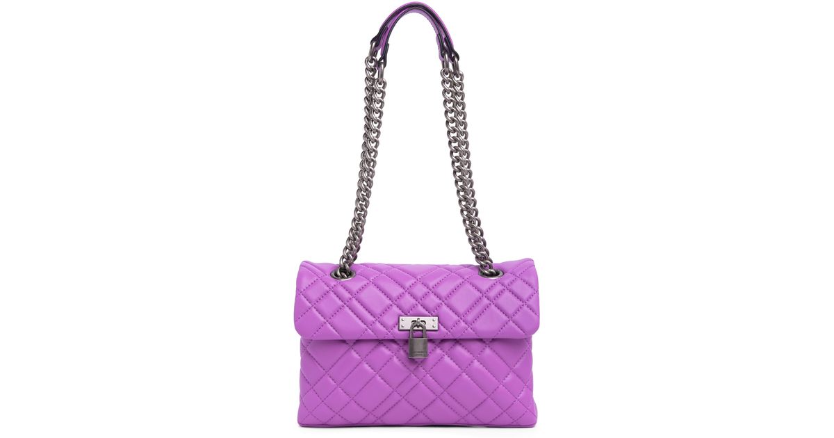 Kurt Geiger Leather Brixton Lock Shoulder Bag In Purple At Nordstrom