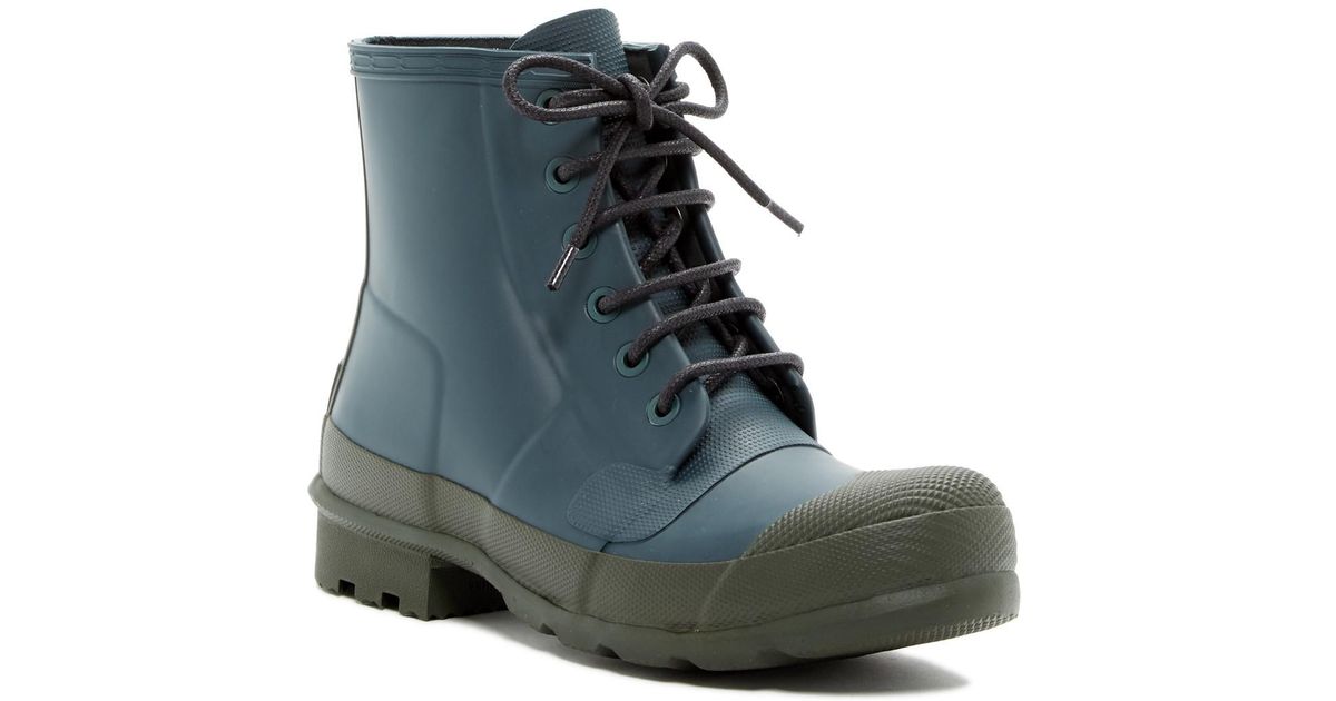 hunter lace up rain boots