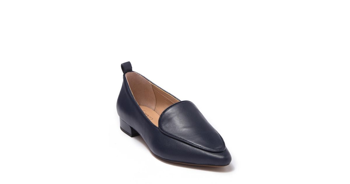 franco sarto studio pointed toe leather loafer