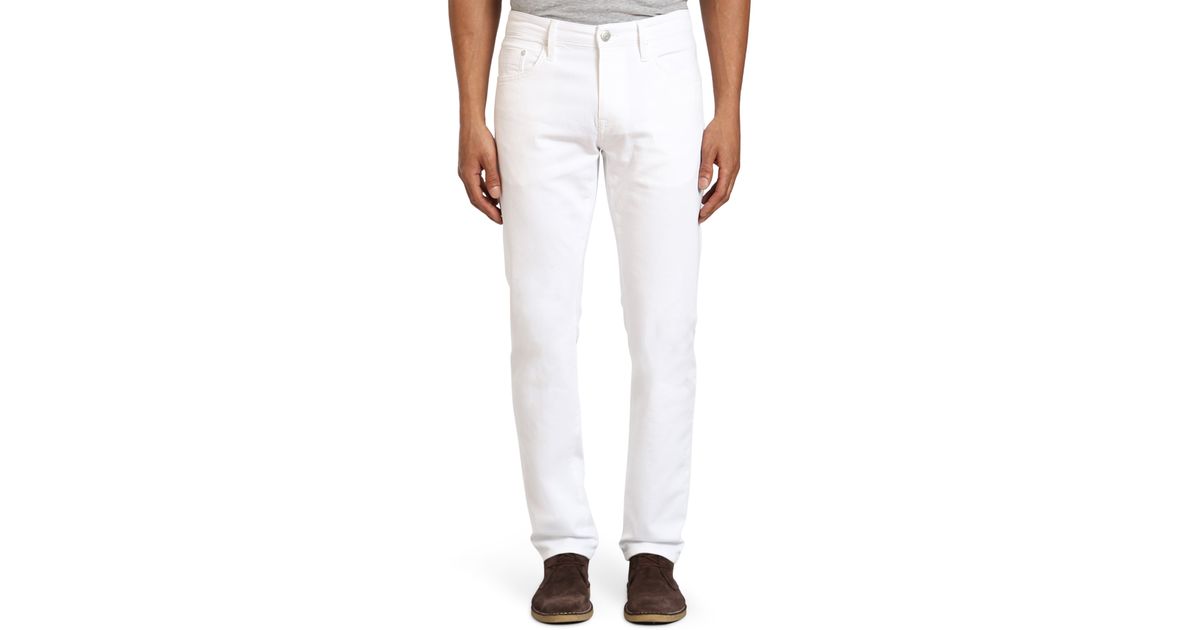 Mavi Jake Slim Fit Jeans in White for Men | Lyst
