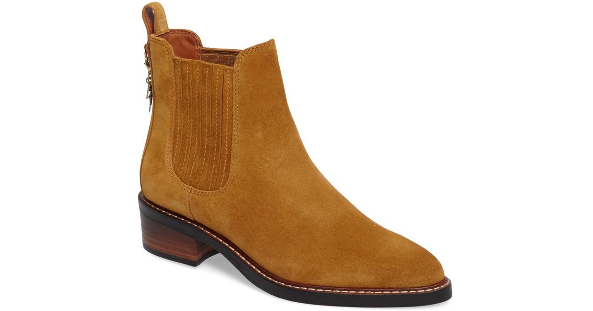 COACH Bowery Chelsea Boot in Brown | Lyst