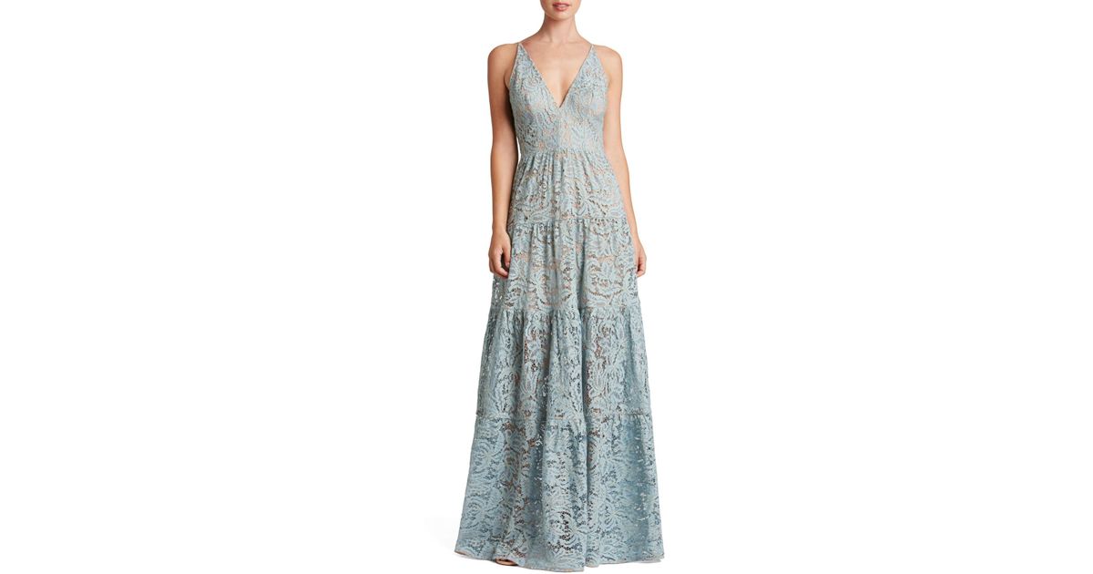 blue melina lace maxi