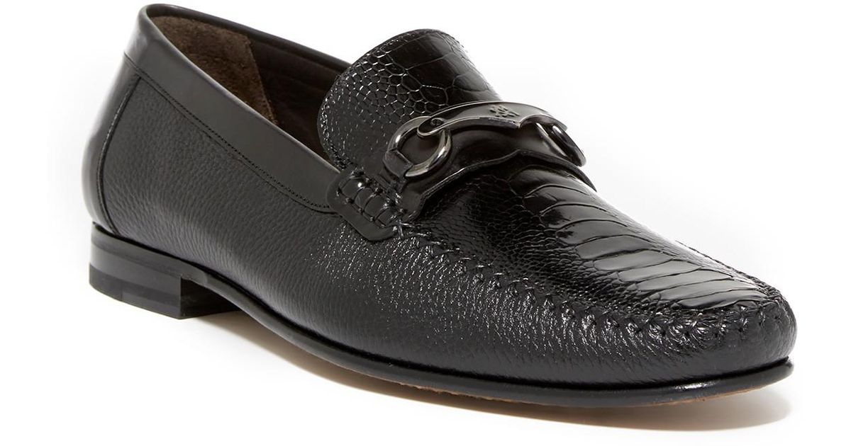 mezlan genuine ostrich bit loafer