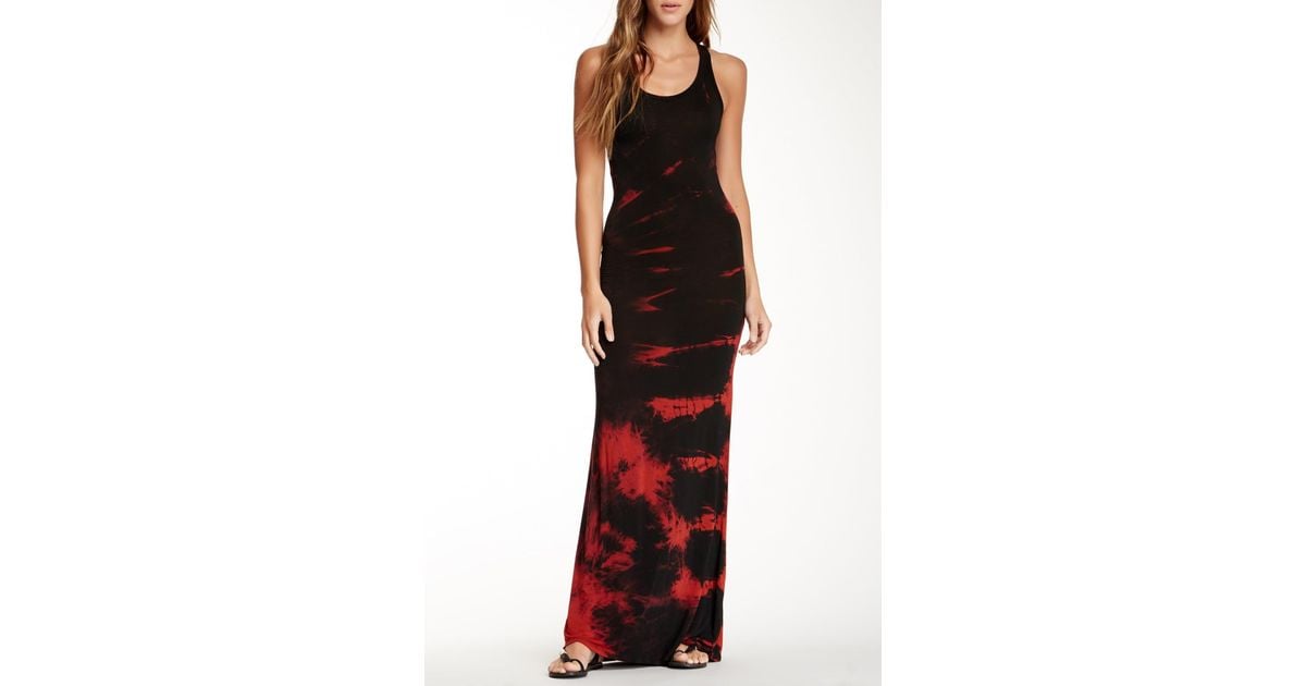 tie dye racerback maxi dress
