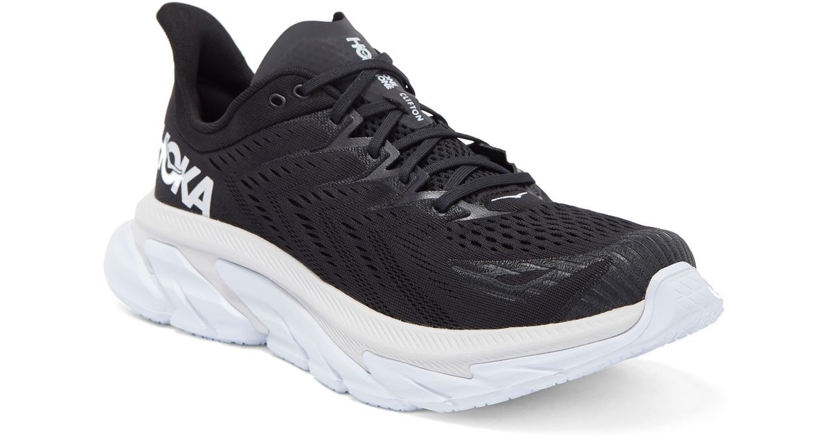 Hoka One One Clifton Edge Running Shoe In Black /white At Nordstrom Rack for Men Lyst