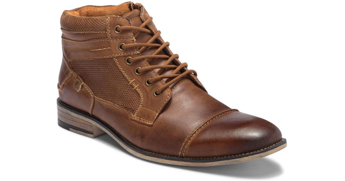 steve madden karrin cap toe leather boot