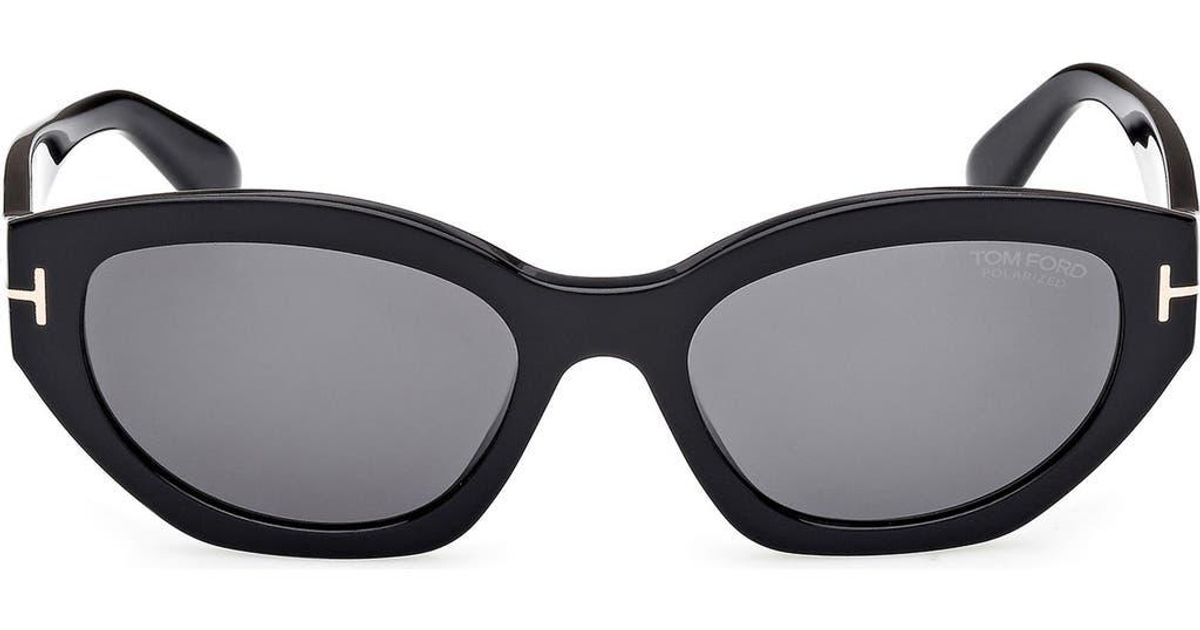 Tom Ford Penny 55Mm Polarized Geometric Sunglasses in Gray  display picture 1