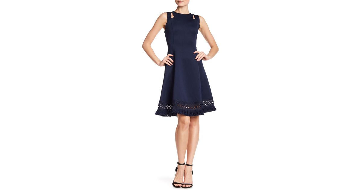 donna ricco navy dress