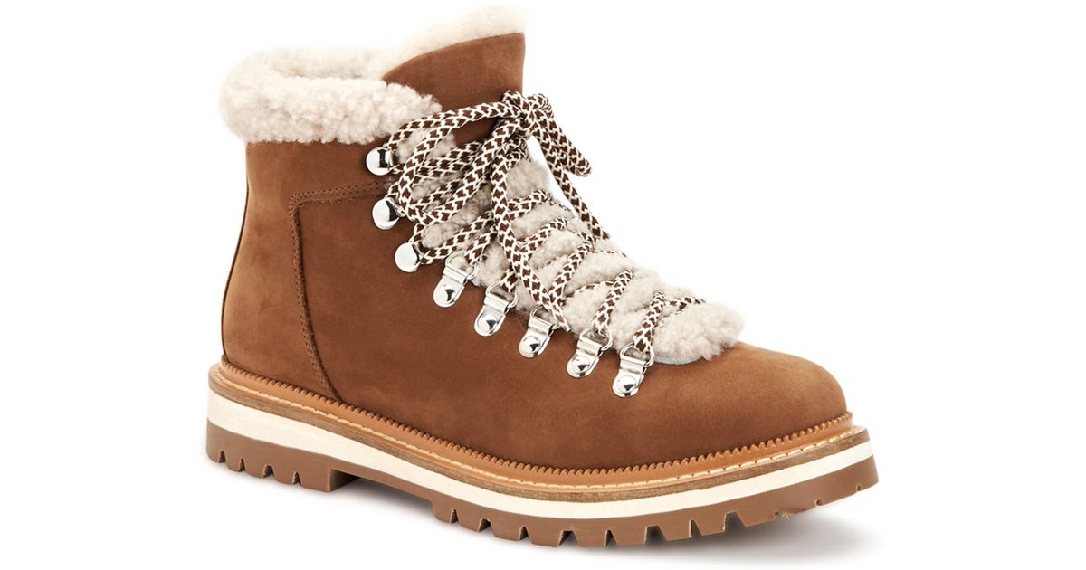 Aquatalia Hadlee Water Resistant Genuine Shearling Lined Lace up