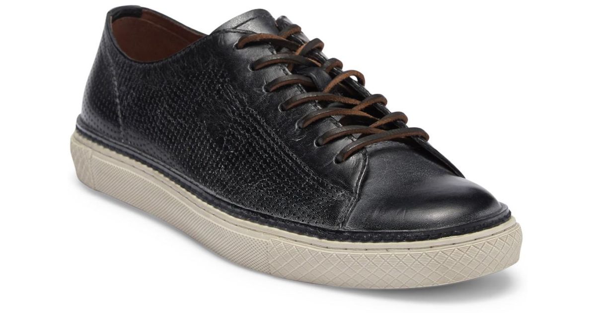 frye gates perf logo leather sneaker