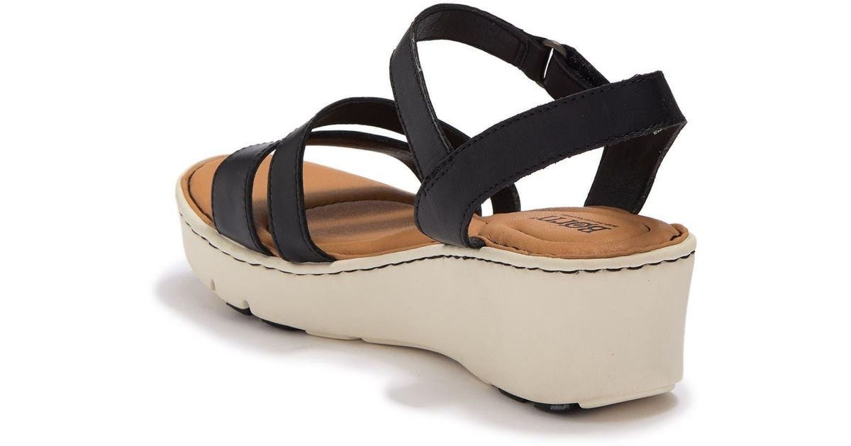 Born Pawnee Platform Wedge Sandal in Black Lyst