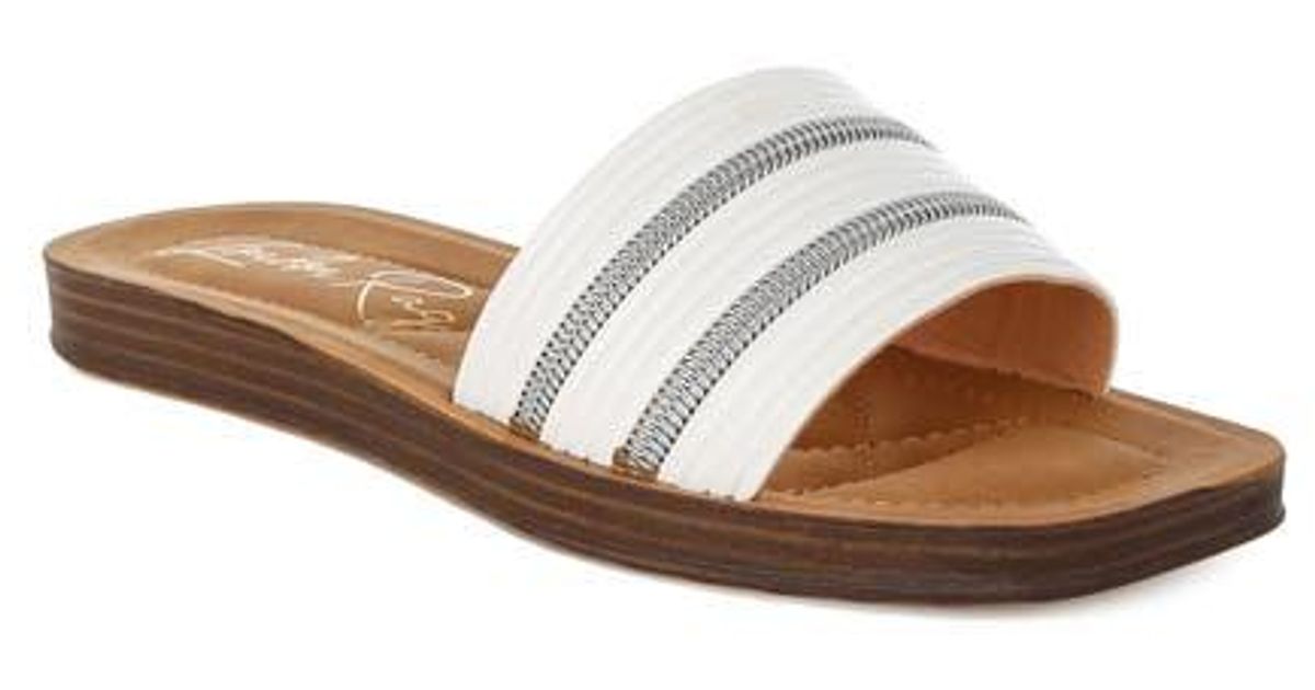 London Rag Slides LONDON RAG Zosaya Slide Sandal in White | Lyst