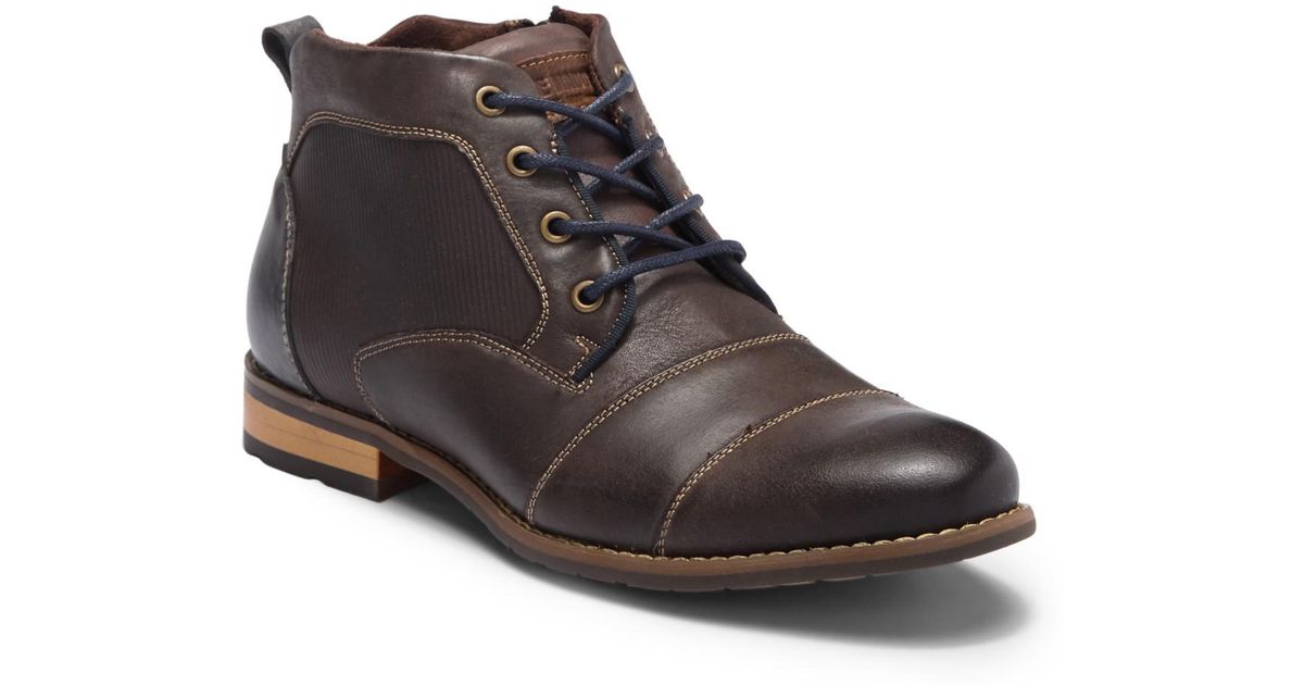 steve madden elect cap toe leather boot