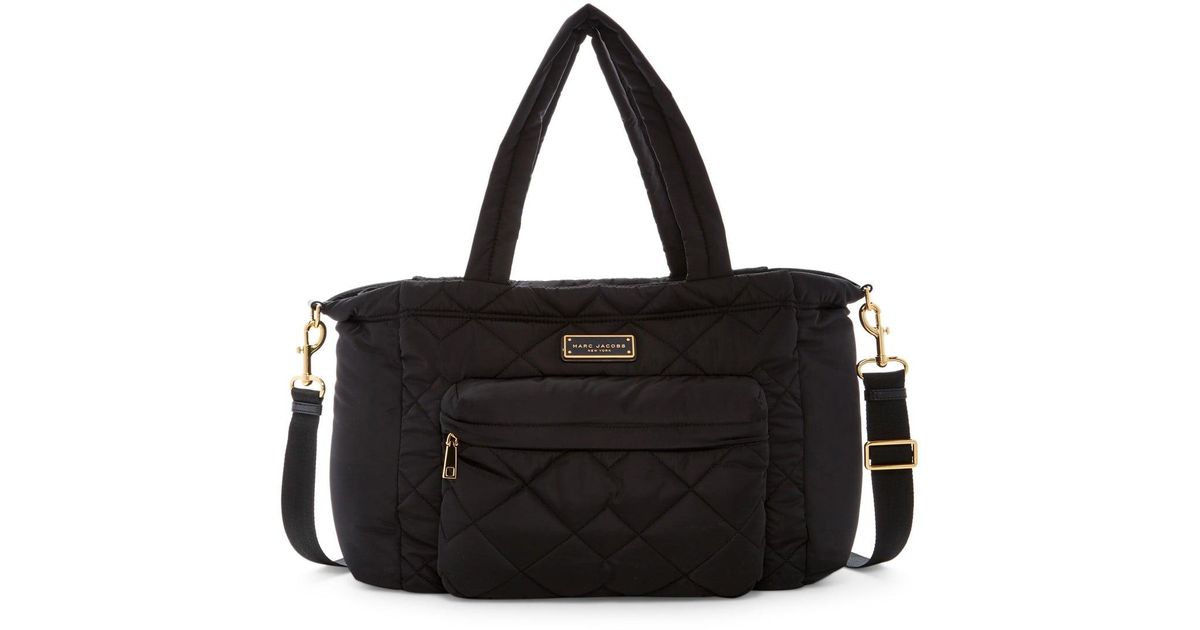 marc jacobs quilted nylon baby bag & changing pad