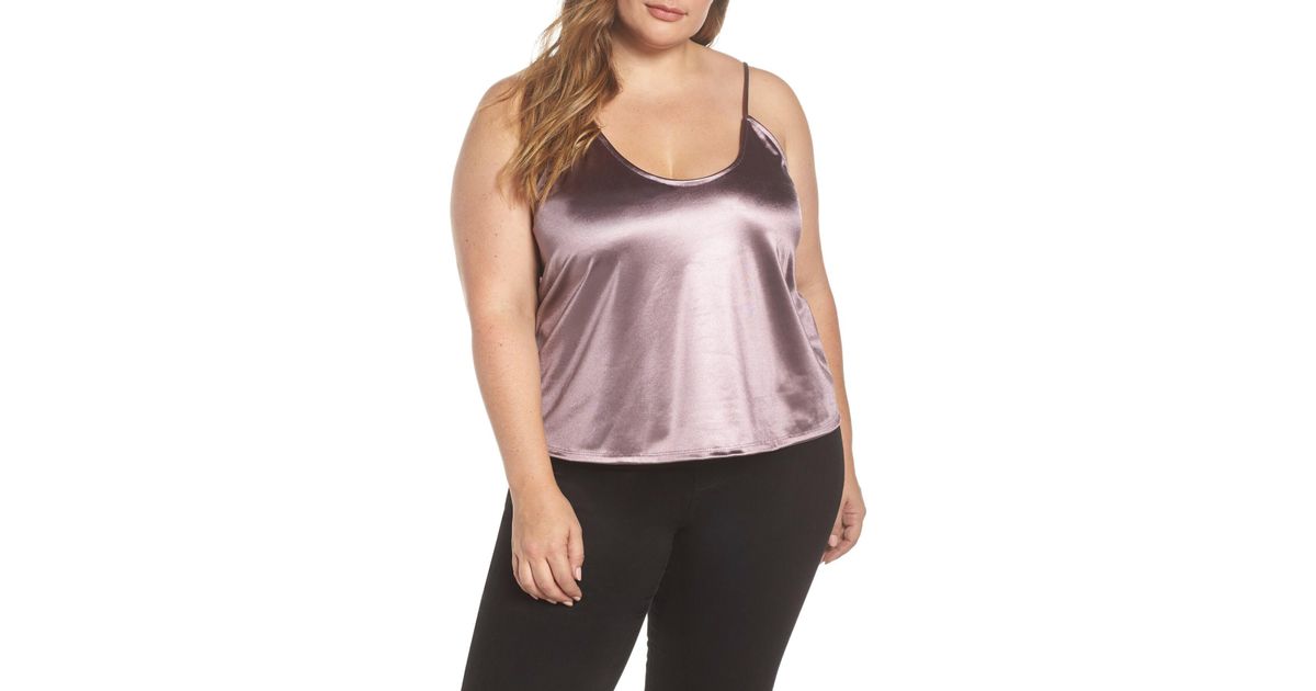 purple satin camisole top