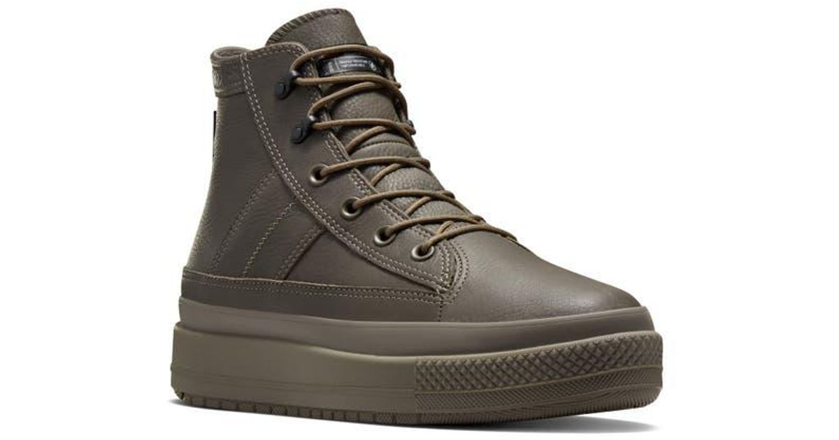 Converse CTAS Equip Waterproof Boots Men\'s 8 Brown Leather Thinsulate Utility Converse Chuck Taylor All Star Equip Shoes - brown (totally  main image 2