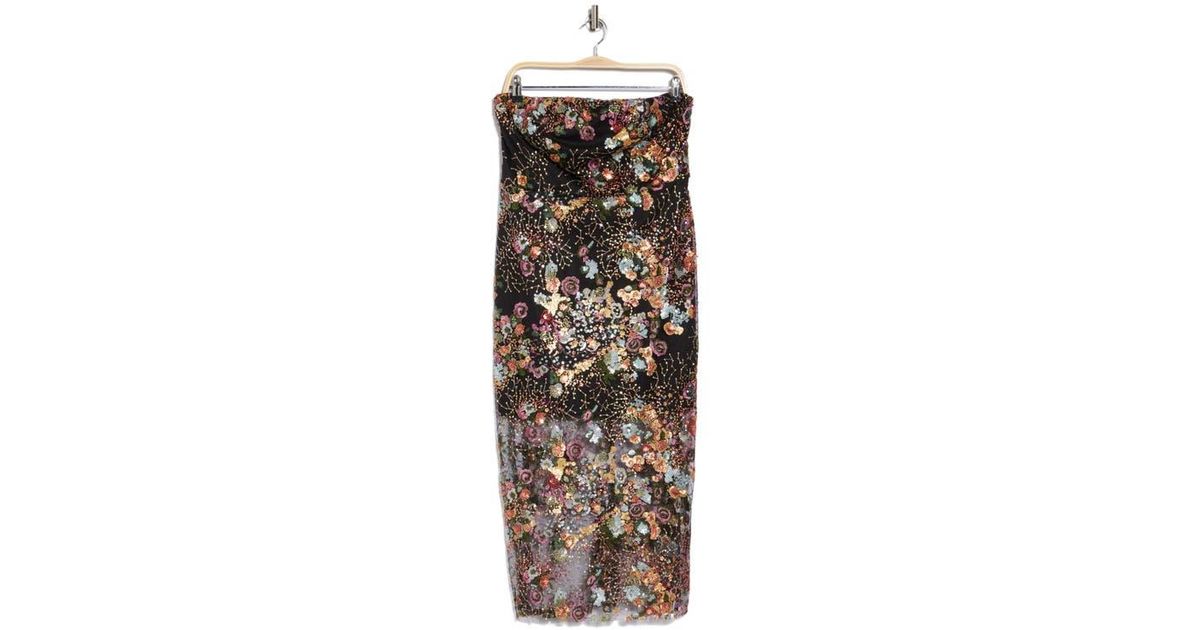 Sam Edelman Embroidered Sequin Strapless Dress | Lyst Sam Edelman Embroidered Sequin Strapless Dress | Lyst