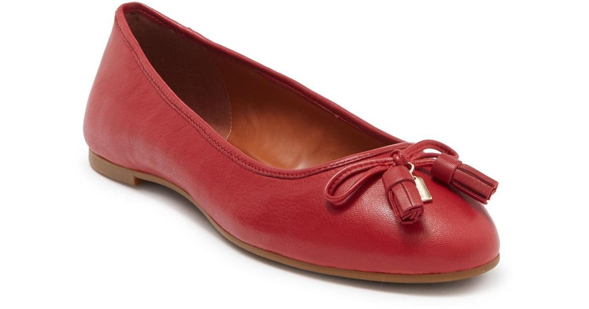 coach bea leather flat