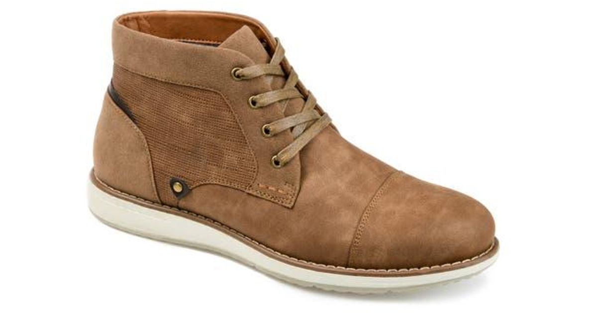 Vance Co. Wide Cap Toe Chukka Boots in Brown for Men Lyst