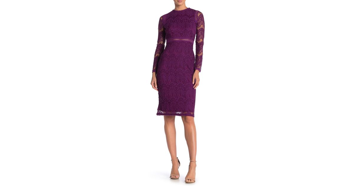 love by design lace long sleeve midi dress