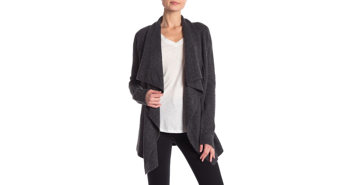 drape collar cardigan
