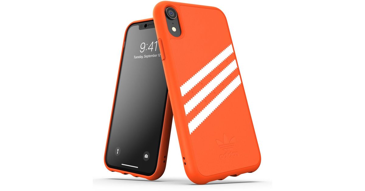 Adidas Orange Moulded Suede Iphone Xr Case Lyst