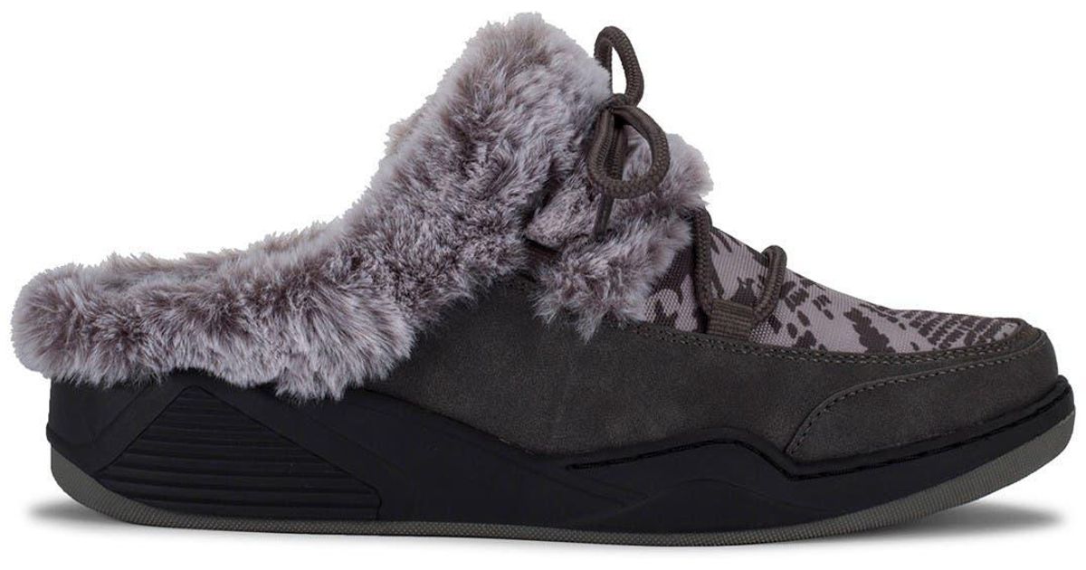 faux shearling clog slippers