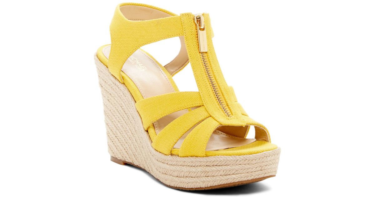 Michael kors yellow wedges Outlet