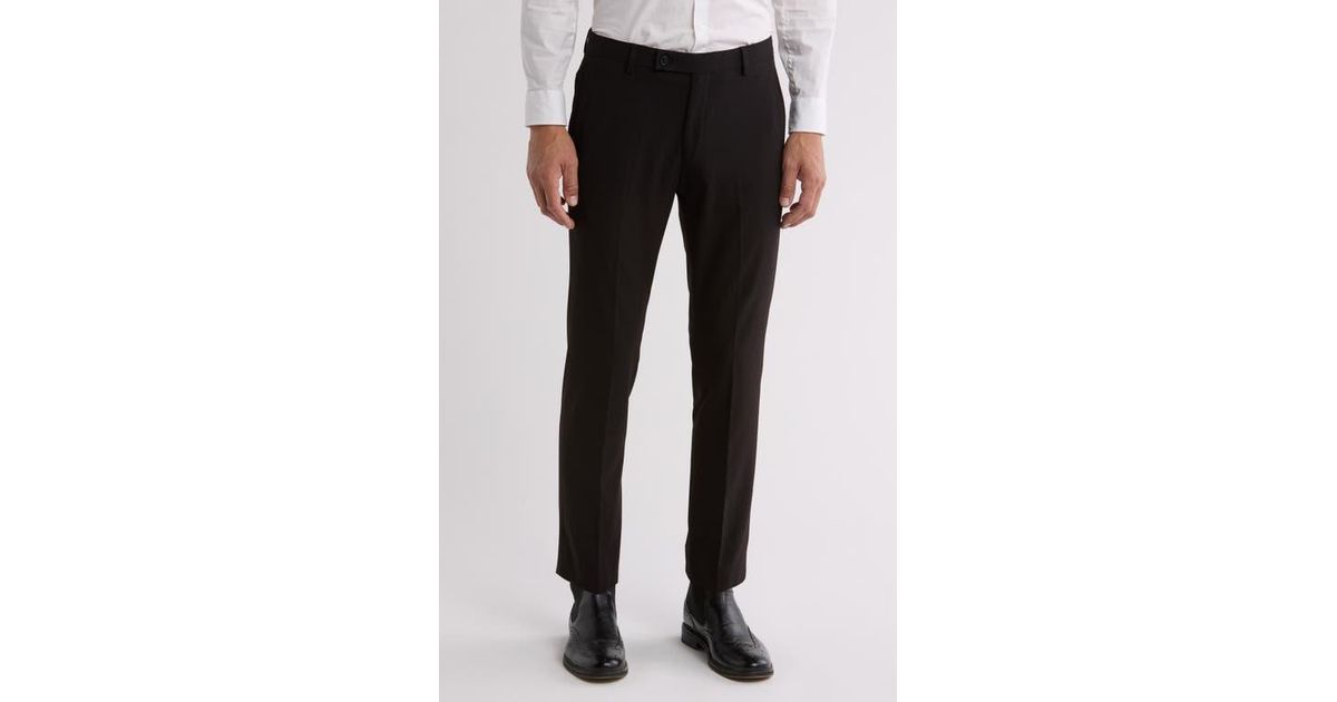 Calvin Klein Slim Fit Flat Front Dress Pants in Black for Men | Lyst Calvin Klein Slim Fit Flat Front Dress Pants in Black for Men | Lyst
