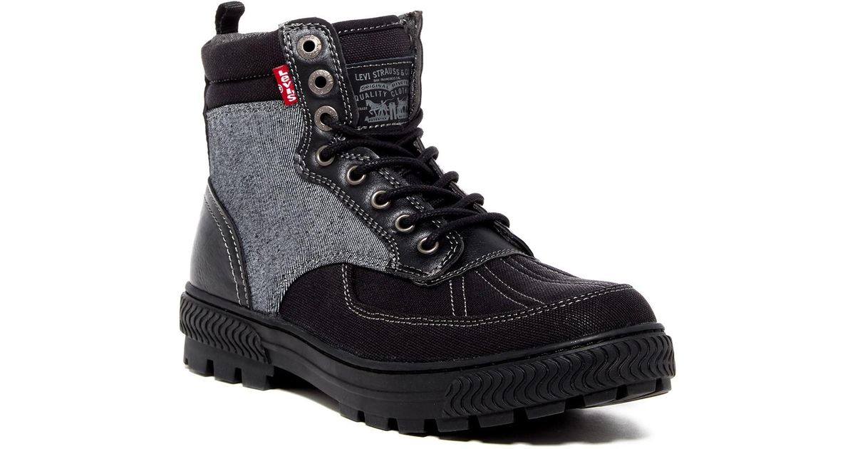 denim levi boots