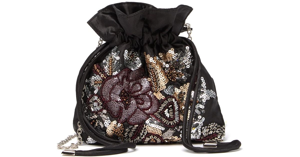 Jessica McClintock Victoria Floral Beaded Pouch