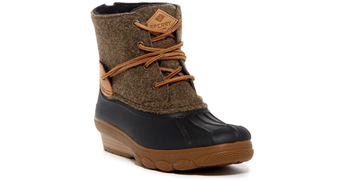 sperry saltwater wedge tide leather boot
