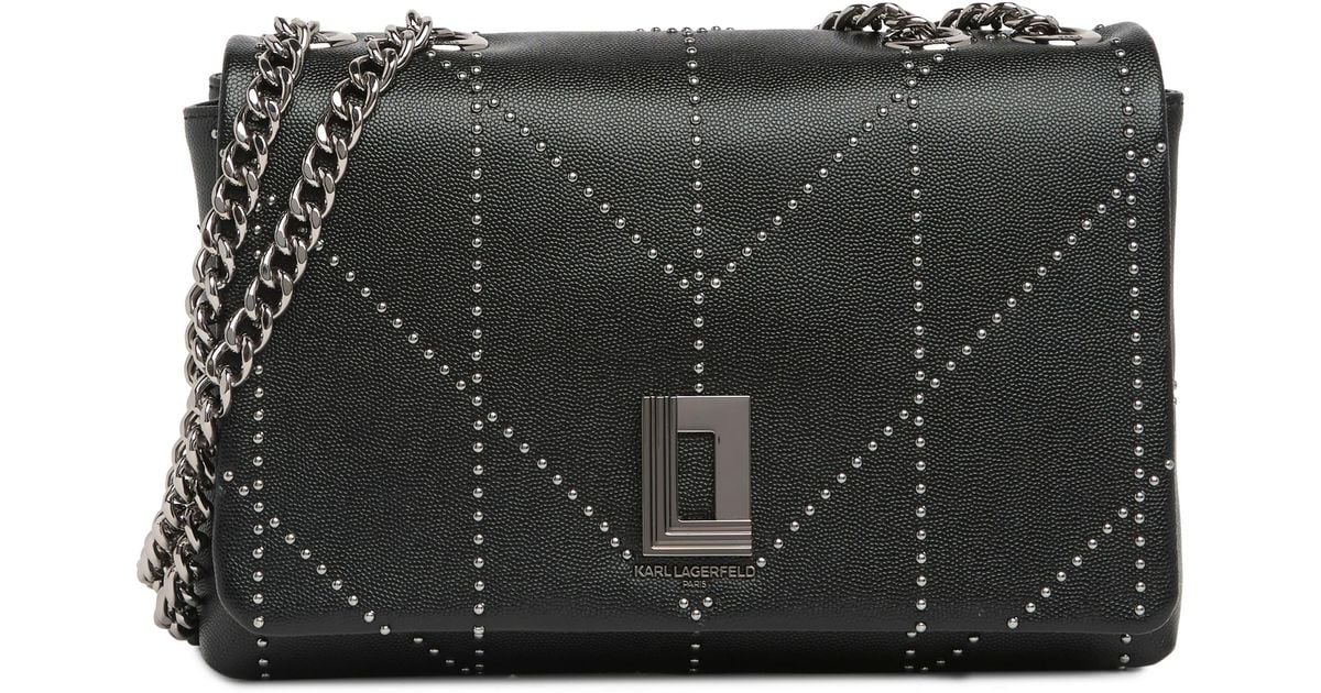 Karl Lagerfeld Lafayette Shoulder Bag In Black Studded At Nordstrom