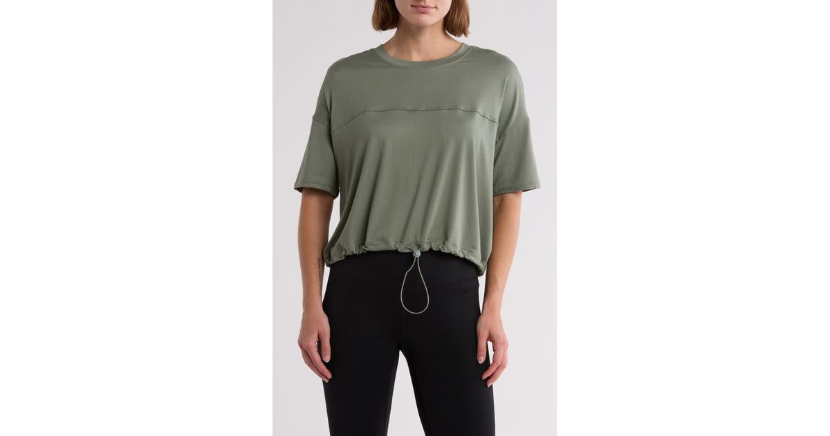 90 Degrees Sierra Drawcord Athletic TShirt in Green Lyst