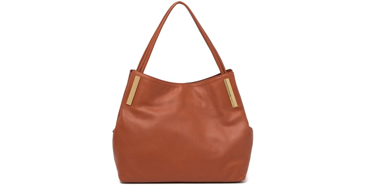 vince camuto teri leather tote