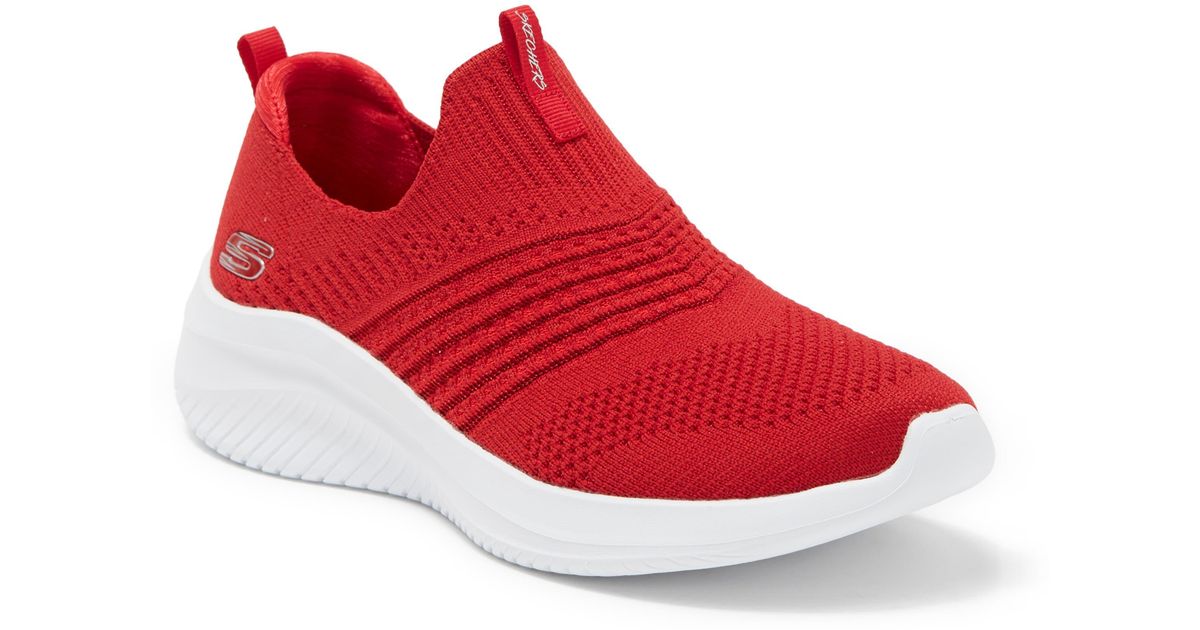 Skechers Ultra Flex 3.0 Classy Charm Sneaker in Red | Lyst