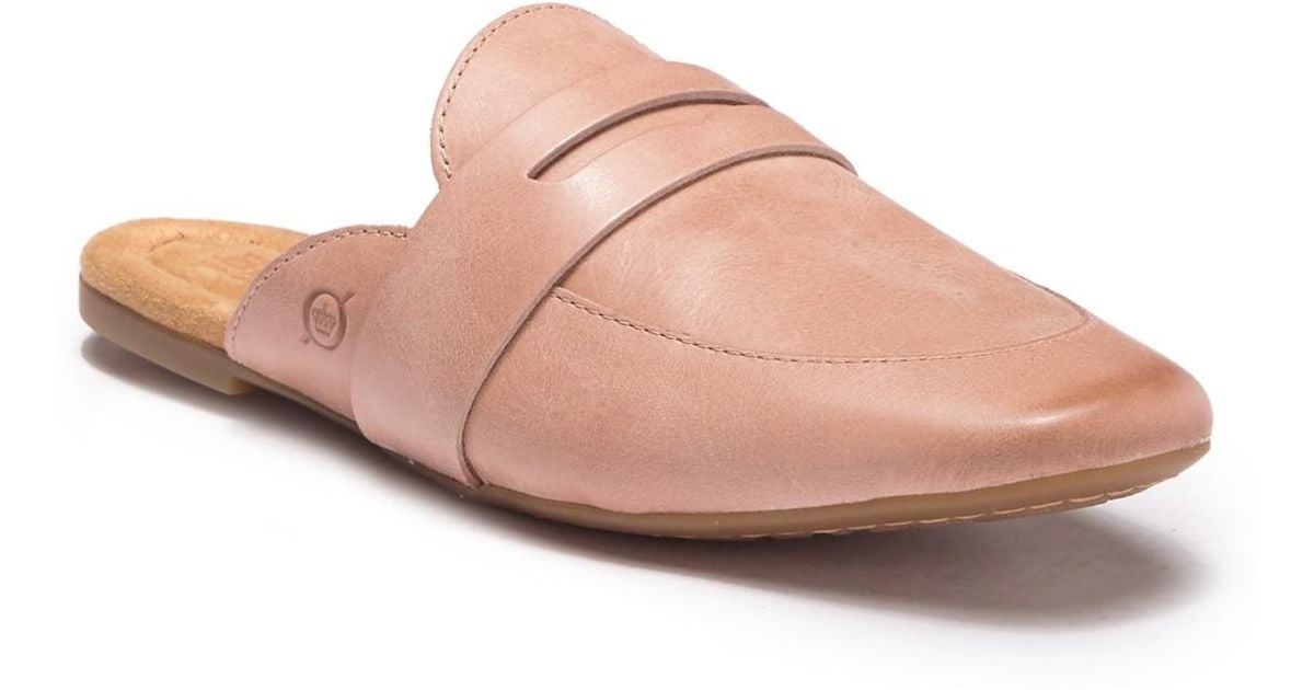 Born Cayo Leather Penny Loafer Mule | Lyst